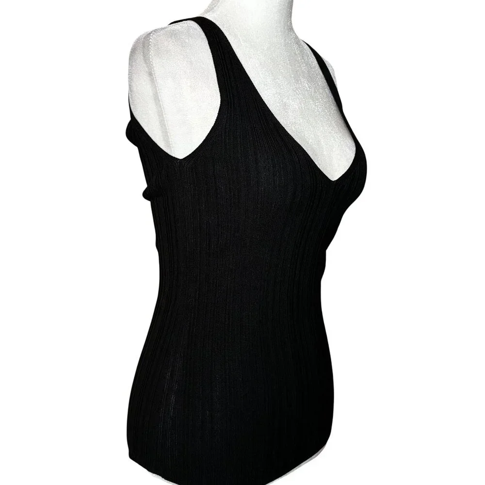 Ivy Oak Kym Knit Top in Black 36 New Womens Tank Sleeveless